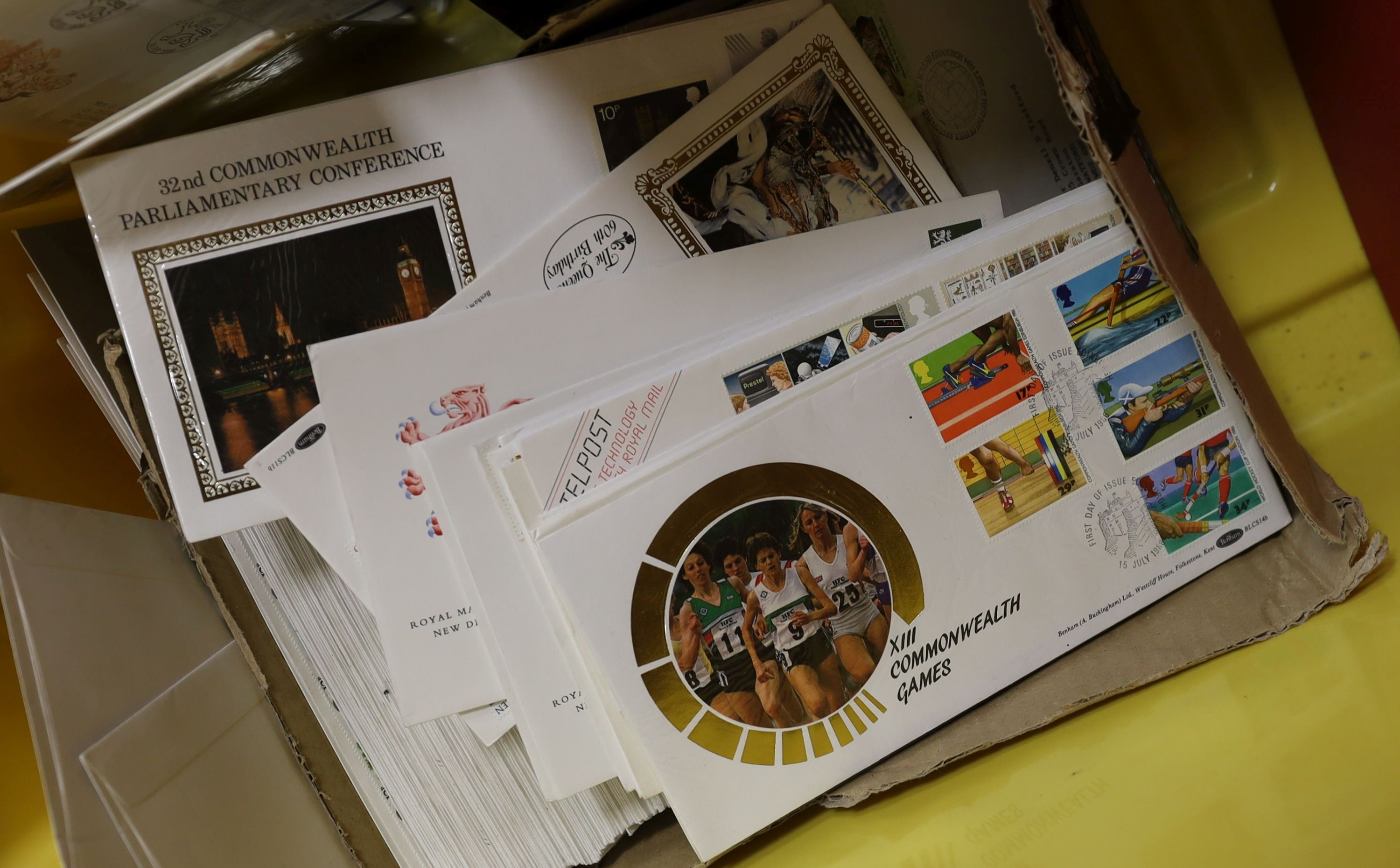 A box of First Day Covers